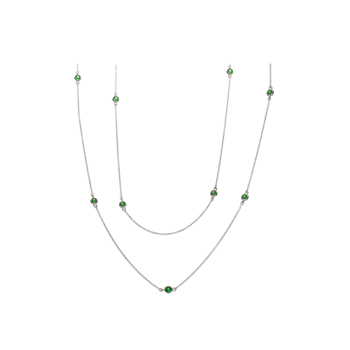 Accedi alla scheda di Bartorelli Italian Jewels COLLANA LUNGA IN ORO BIANCO E TSAVORITI - CO53/2-TZ