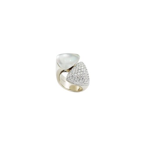 Accedi alla scheda di Vhernier ANELLO FRECCIA IN ORO BIANCO CRISTALLO MADREPERLA E DIAMANTI BIANCHI - PG1401A0303