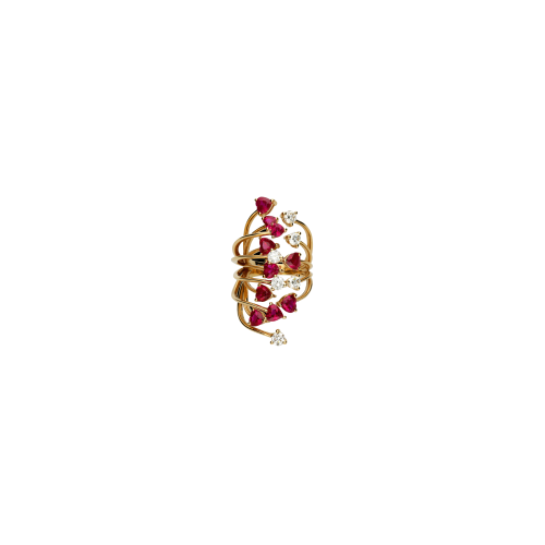 Accedi alla scheda di Bartorelli Italian Jewels ANELLO RAMI IN ORO ROSA CON DIAMANTI E RUBINI - 3R00085DRUP