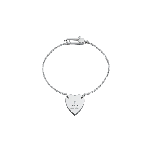 Accedi al prodotto correlato Gucci BRACCIALE TRADEMARK CON CUORE IN ARGENTO - YBA2235130010