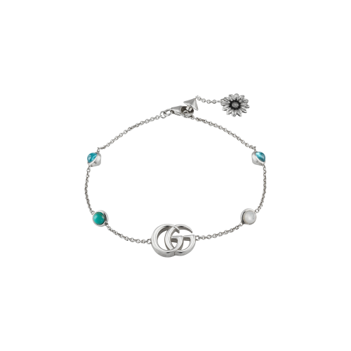 Accedi alla scheda di Gucci BRACCIALE GUCCI GG MARMONT IN ARGENTO CON FIORE E DOPPIA G - YBA527393001 - YBA5273930010