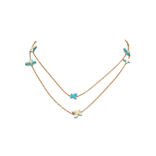 Accedi alla scheda di Mimi COLLANA FREEVOLA IN ORO ROSA CON FARFALLE IN TURCHESE E KOGOLONG - CXM245R8P191