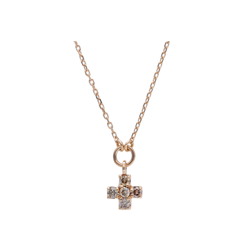 Accedi alla scheda di Bartorelli Italian Jewels COLLANA IN ORO ROSA CON CROCE PENDENTE IN DIAMANTI BROWN - VN27143DBP