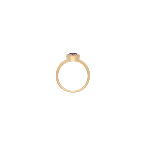 Accedi alla scheda di Bartorelli Italian Jewels ANELLO IN ORO ROSA SATINATO CON AMETISTA E DIAMANTI BIANCHI - VR27391DAMNP-S