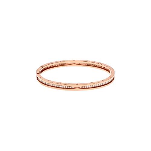 Accedi alla scheda di Bulgari BRACCIALE B.ZERO1 IN ORO ROSA CON PAV&Eacute; DI DIAMANTI - BR858817 - BR858817