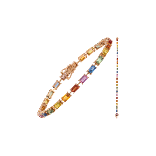 Accedi al prodotto correlato Bartorelli Italian Jewels BRACCIALE TENNIS IN ORO ROSA E ZAFFIRI MULTICOLOR - AB1659