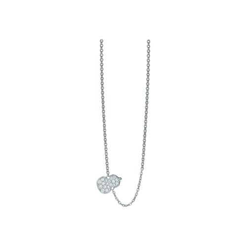 Accedi alla scheda di Qeelin COLLANA PETITE WULU IN ORO BIANCO CON PAV&Egrave; DI DIAMANTI - WU-050-FPNL-WGD - WUN50ACWGDI