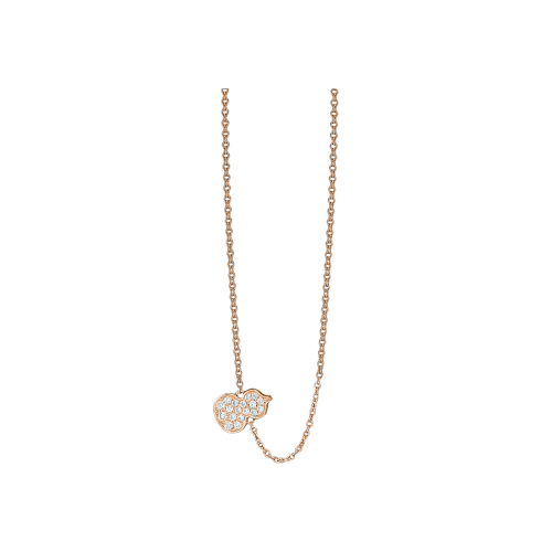 Accedi alla scheda di Qeelin COLLANA PETITE WULU IN ORO ROSA CON PAV&Egrave; DI DIAMANTI - WU-050-FPNL-RGD - WUN50ACRGDI