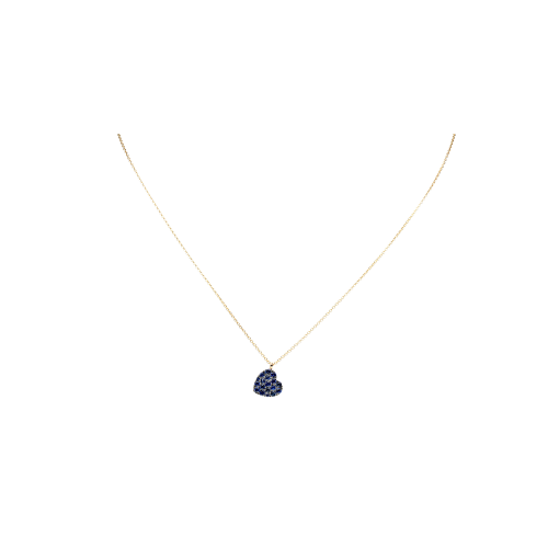 Accedi alla scheda di Bartorelli Italian Jewels COLLANA  IN ORO ROSA CON CUORE IN PAV&Eacute; DI ZAFFIRI BLU - 20175195