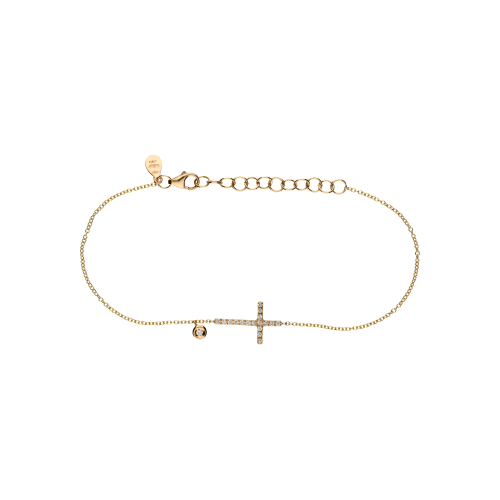 Accedi alla scheda di Bartorelli Italian Jewels Bracciale Croce in oro rosa e diamanti bianchi - BRL6034RB