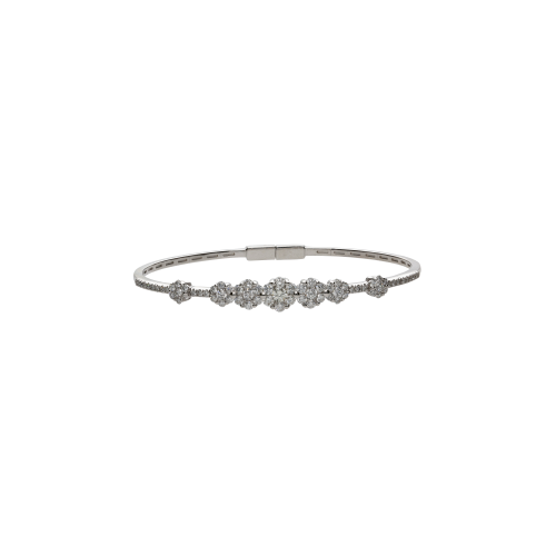 Accedi alla scheda di Bartorelli Italian Jewels BRACCIALE BANGLE FIORI IN ORO BIANCO CON DIAMANTI - P12550.B