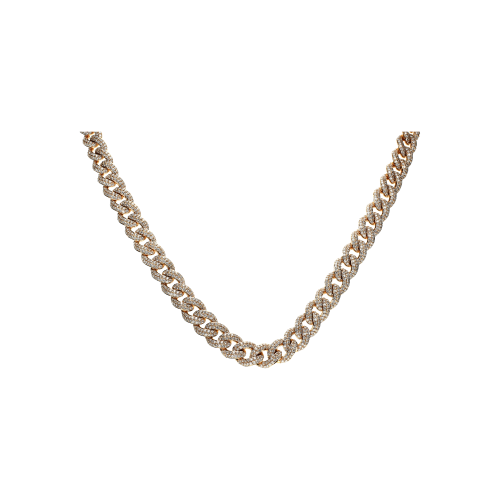 Accedi alla scheda di Bartorelli Italian Jewels COLLANA GIROCOLLO GROUMETTE IN ORO ROSA CON PAV&Eacute; DI DIAMANTI - AN2894/W