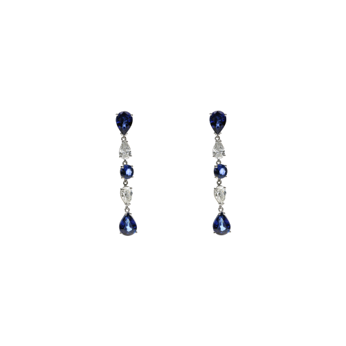 Accedi alla scheda di Bartorelli Italian Jewels ORECCHINI PENDENTI CON ZAFFIRI BLU E DIAMANTI BIANCHI - PE20009DSBW