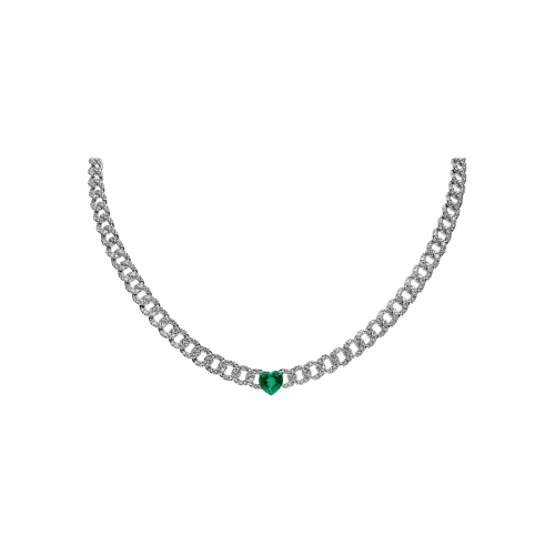 Accedi alla scheda di Bartorelli Italian Jewels COLLANA GIROCOLLO GROUMETTE IN ORO BIANCO CON DIAMANTI BIANCHI E SMERALDO CUORE - 234-5415-H