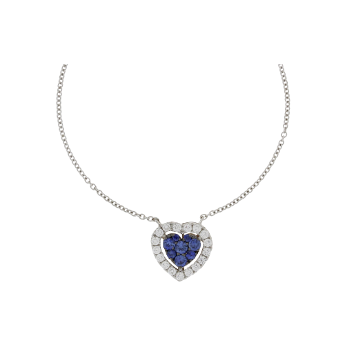Accedi alla scheda di Bartorelli Italian Jewels COLLANA IN ORO BIANCO CON CUORE PENDENTE IN DIAMANTI E ZAFFIRI - 1GA0750301/1