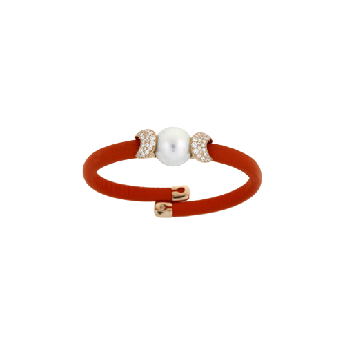 Accedi alla scheda di Bartorelli Italian Jewels BRACCIALE IN PELLE ROSSA CON ELEMENTI IN ORO ROSA, DIAMANTI E PERLA SOUTH SEA - 1PU0032080/5