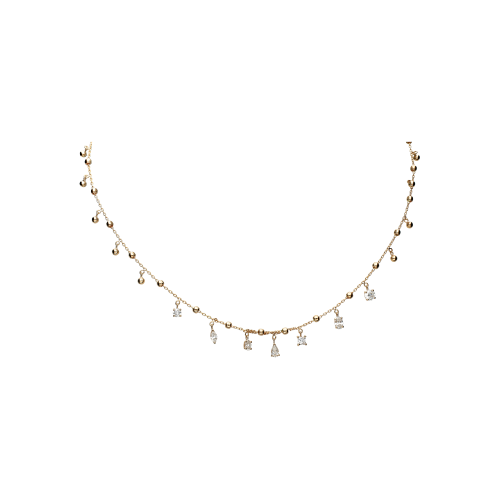 Accedi alla scheda di Bartorelli Italian Jewels COLLANA GIROCOLLO IN ORO ROSA CON PALLINE IN ORO GIALLO E DIAMANTI PENDENTI - 216-CR904