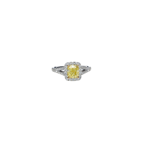 Accedi alla scheda di Bartorelli Italian Jewels ANELLO IN ORO BIANCO CON DIAMANTE FANCY YELLOW CENTRALE E DIAMANTI BIANCHI - 000-5013-372
