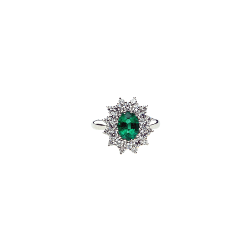 Accedi alla scheda di Bartorelli Italian Jewels ANELLO IN ORO BIANCO CON SMERALDO CENTRALE E DIAMANTI BIANCHI - 151-4588B