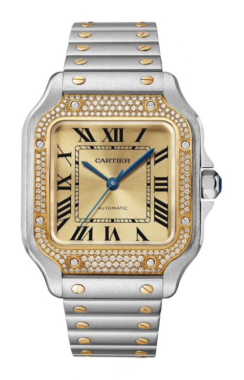 Accedi alla scheda di Cartier SANTOS DE CARTIER, MODELLO MEDIO, ACCIAIO, ORO GIALLO, DIAMANTI, AUTOMATICO - W3SA0007