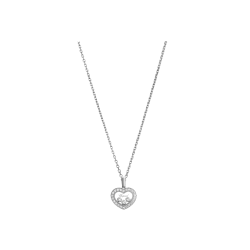 Accedi alla scheda di Chopard CHOPARD - HAPPY HEARTS - COLLANA IN ORO BIANCO ETICO, DIAMANTI - 79A611-1201 - 79A611