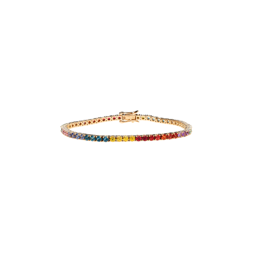 Accedi alla scheda di Bartorelli Italian Jewels BRACCIALE TENNIS IN ORO ROSA CON ZAFFIRI MULTICOLOR - AB2086/MCS