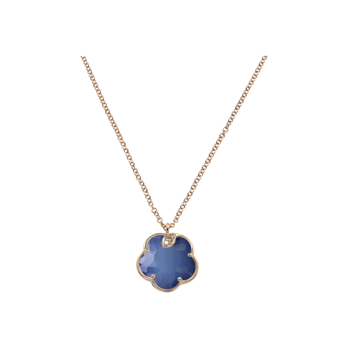 Accedi alla scheda di Pasquale Bruni COLLANA GIROCOLLO PETIT JOLI IN ORO ROSA CON FIORE IN LAPISLAZZULI , DIAMANTI BIANCHI E CHAMPAGNE - 16135R - 16135R