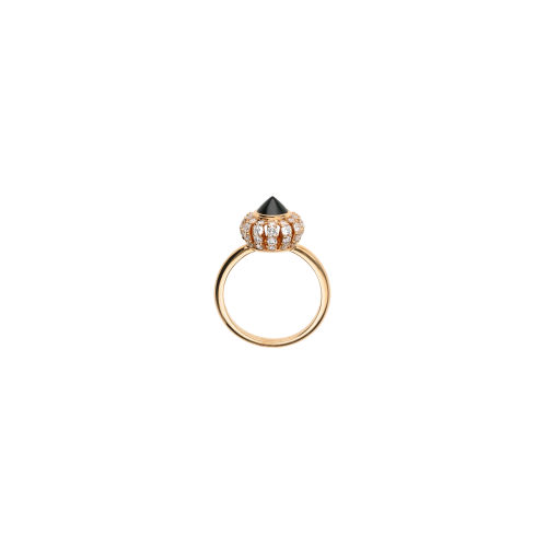 Accedi alla scheda di Bartorelli Italian Jewels ANELLO CORONA IN ORO ROSA CON  DIAMANTI  E ONICE - VR28848DOXP