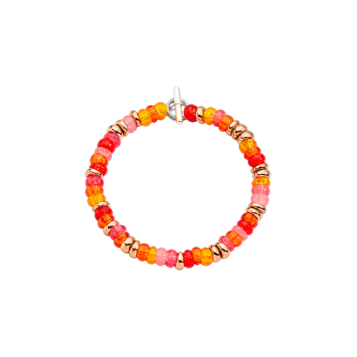Accedi alla scheda di Dodo DODO RONDELLE - BRACCIALE RONDELLE IN ARGENTO DORATO ORO ROSA, ARGENTO E PLASTICA SUNSET RICICLATA - DBC2004RONDERORAG - DBC2004RONDERORAG