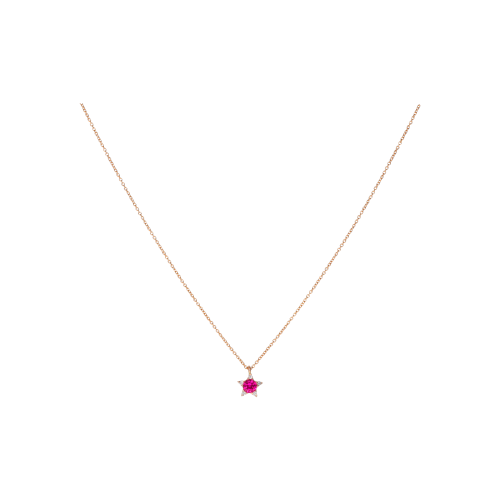 Accedi alla scheda di Bartorelli Italian Jewels GIROCOLLO IN ORO ROSA CON STELLA DI RUBINO E DIAMANTI - C078/2-RB