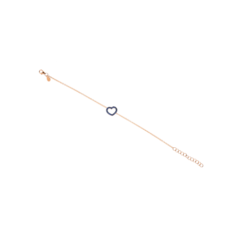 Accedi alla scheda di Bartorelli Italian Jewels BRACCIALE IN ORO ROSA CON CUORE SILHOUETTE IN ZAFFIRI BLU - FB1419R008N