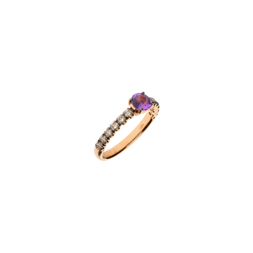 Accedi alla scheda di Bartorelli Italian Jewels ANELLO IN ORO ROSA CON ZAFFIRO VIOLA  E DIAMANTI BROWN - FA1142R011002N