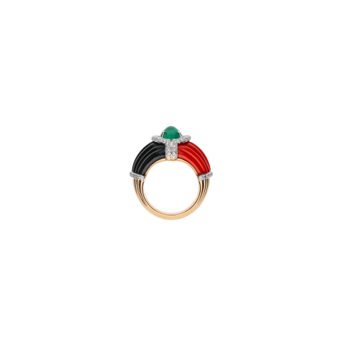 Accedi al prodotto correlato Bartorelli Italian Jewels ANELLO IN ORO ROSA CON DIAMANTI, SMERALDO, CORALLO E ONICE - A7506