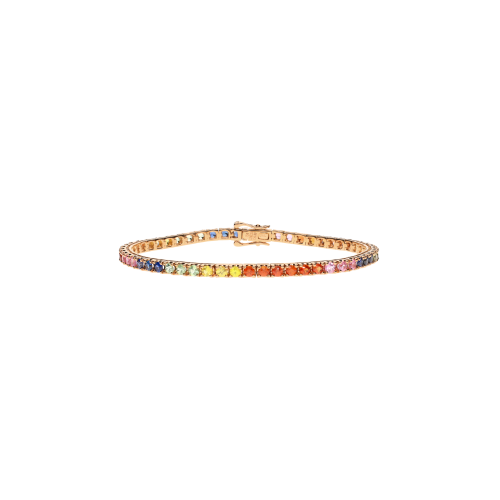 Accedi alla scheda di Bartorelli Italian Jewels BRACCIALE TENNIS RAINBOW IN ORO ROSA CON ZAFFIRI MULTICOLOR - AB02314/MCS