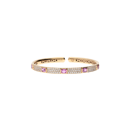 Accedi alla scheda di Bartorelli Italian Jewels BRACCIALE RIGIDO IN ORO ROSA CON PAVE' DI DIAMANTI E ZAFFIRI ROSA - 000-4498NS-ZR