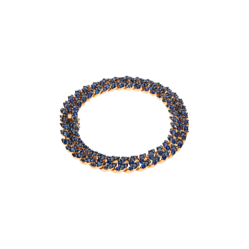 Accedi alla scheda di Bartorelli Italian Jewels BRACCIALE GROUMETTE IN ORO ROSA CON PAV&Eacute; DI  ZAFFIRI BLU - 089-114NS-OR-ZB