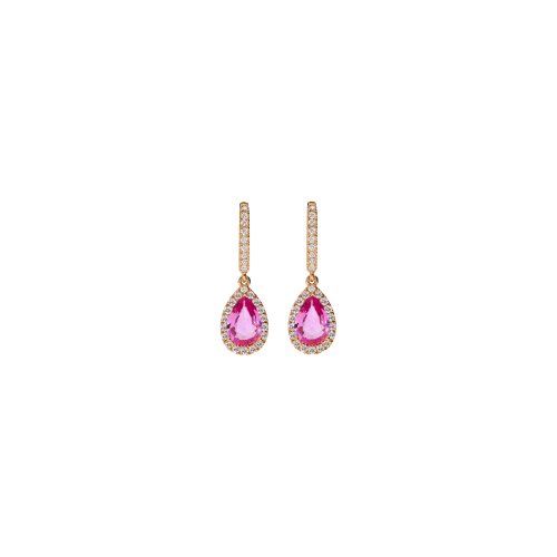 Accedi alla scheda di Bartorelli Italian Jewels ORECCHINI A CERCHIETTO IN ORO ROSA E DIAMANTI CON PENDENTI GOCCE IN ZAFFIRI ROSA E DIAMANTI - 372-3573-ZR