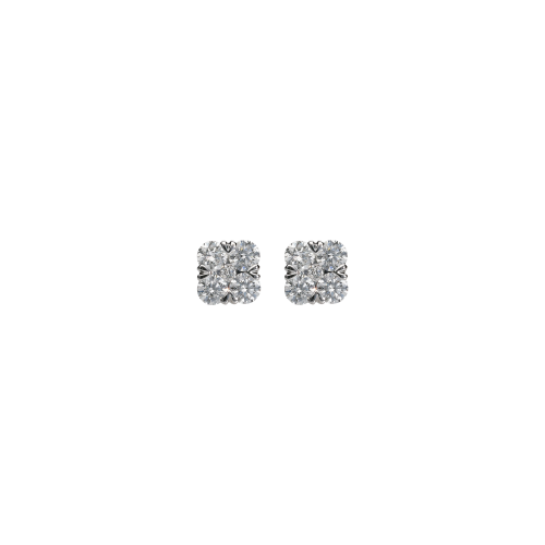 Accedi alla scheda di Bartorelli Italian Jewels ORECCHINI ROSETTA A LOBO  IN ORO BIANCO E DIAMANTI - 1PE0271204/3