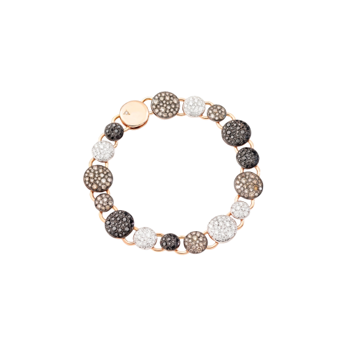 Accedi alla scheda di Pomellato BRACCIALE SABBIA IN ORO ROSA 18K CON DIAMANTI BROWN, BIANCHI E NERI TRATTATI - PBC2055O7BWRDBX00 - PBC2055O7BWRDBX00