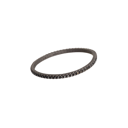 Accedi alla scheda di Mano | J . BRACCIALE TENNIS UOMO ELASTICA IN TITANIO SABBIATO E DIAMANTI BLACK - TENBRTBBR3PT - TENBRTBBR3PT