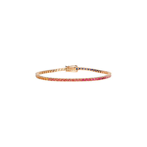 Accedi alla scheda di Bartorelli Italian Jewels BRACCIALE IN ORO ROSA E ZAFFIRI MULTICOLOR - AB0202/RB