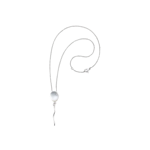 Accedi alla scheda di Vhernier PENDENTE PALLONCINO IN ORO BIANCO RODIATO 18K CON DIAMANTI, MADREPERLA BIANCA E CRISTALLO DI ROCCA - P00786C0403