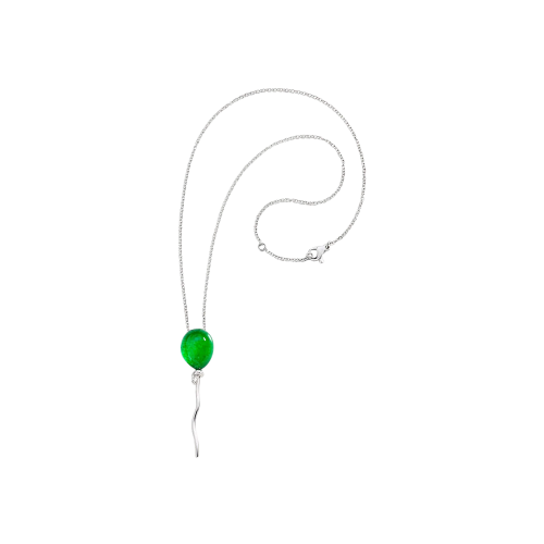 Accedi alla scheda di Vhernier PENDENTE PALLONCINO IN ORO BIANCO RODIATO, DIAMANTI, GIADA E CRISTALLO DI ROCCA - P00786C0417