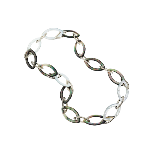 Accedi alla scheda di Vhernier CATENA POP IN ORO BIANCO 18K NON RODIATO, MADREPERLA BIANCA E MADREPERLA GRIGIA - P01266CL220