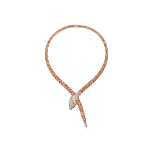 Accedi alla scheda di Bulgari COLLANA SERPENTI PALLINI IN ORO ROSA 18 KT CON TESTA E CODA CON PAV&Eacute; DI DIAMANTI E OCCHI IN ONICE NERA. - 358434