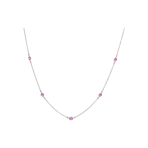 Accedi alla scheda di Bartorelli Italian Jewels COLLANA IN ORO BIANCO CON ZAFFIRI ROSA E DIAMANTI - C065/2/2-S0