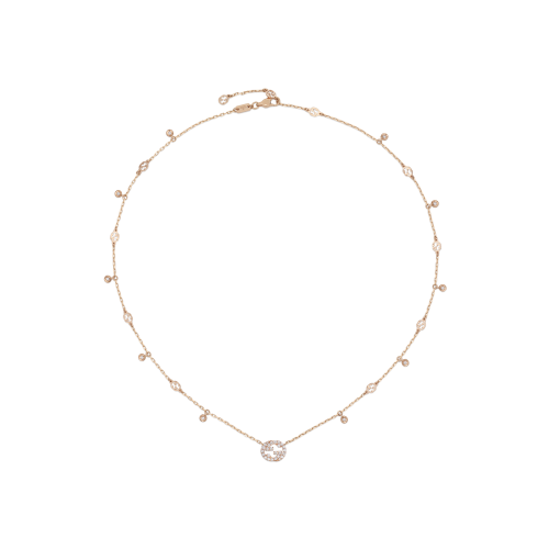 Accedi alla scheda di Gucci COLLANA GUCCI INTERLOCKING IN ORO ROSA E DIAMANTI - YBB729402001