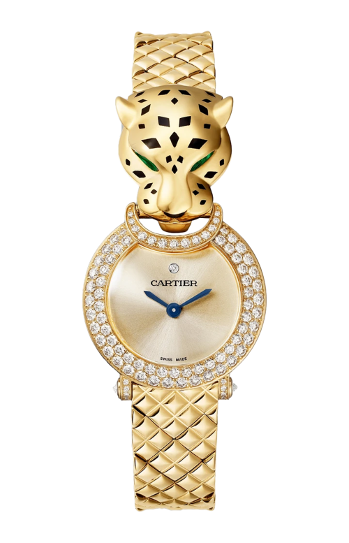Accedi al prodotto correlato Cartier LA PANTH&Egrave;RE DE CARTIER, ORO GIALLO, DIAMANTI, TSAVORITE, QUARZO - HPI01727