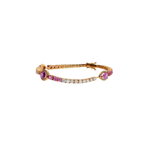 Accedi alla scheda di Bartorelli Italian Jewels BRACCIALE TENNIS IN ORO ROSA CON ZAFFIRI ROSA E DIAMANTI - 1PU1790020/4
