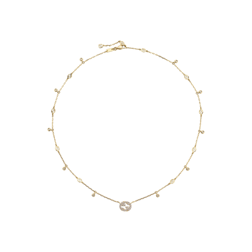Accedi alla scheda di Gucci COLLANA GUCCI INTERLOCKING IN ORO GIALLO E DIAMANTI - YBB729402002 - YBB729402002